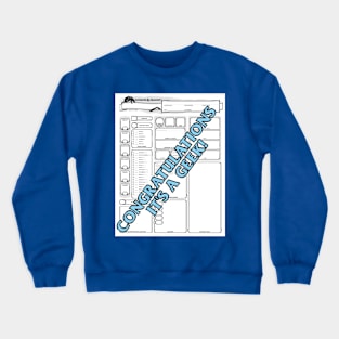 Geek reveal (blue) Crewneck Sweatshirt